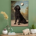 thumbnail image 2 of Curly Coated Retriever Cute Dog Volleyball Poster Canvas – Retro Curly Coated Retriever Dog Batter in Action With Volleyball for Themed Living Room, 2 of 5