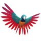 thumbnail image 2 of Figura de loro de imitación, estatua de arte con plumas, para porche, pared, césped, hogar. Estilo F, 2 of 8