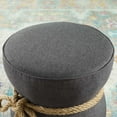 thumbnail image 4 of Ergode Beat Nautical Rope Upholstered Fabric Ottoman - Gray, 4 of 5