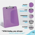 thumbnail image 4 of Enday Plastic Clipboard with Ruler Heavy Duty Clipboards for Medical, Office, School Use Purple, 4 of 7