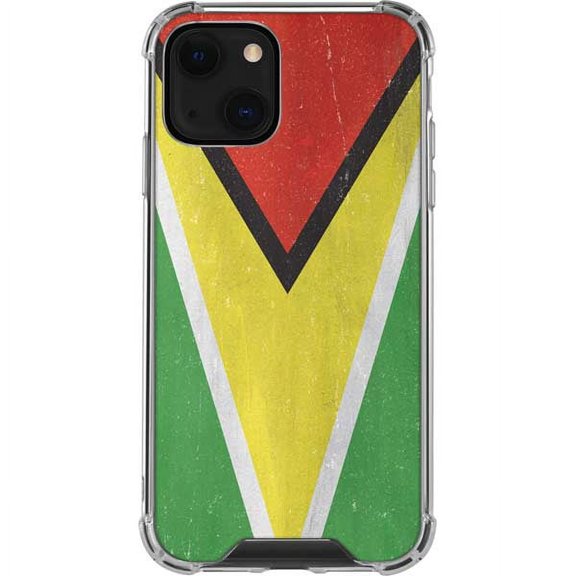 Skinit Countries of the World Guyana Flag Distressed iPhone 13 Clear Case