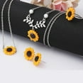 thumbnail image 3 of Xinyolin 5Pcs/Set Fashion Sunflower Pendant Necklace Stud Earrings Ring, Bracelet Jewelry, 3 of 7