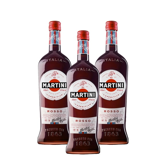 Pack De 3 Licor Vermouth Martini E Rossi Rosso 750Ml