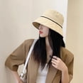 thumbnail image 4 of SikaFu Spring and summer new fishermen hat ladies leisure joker bucket hat sunscreen sunshade hat outdoor travel bucket hat, 4 of 6