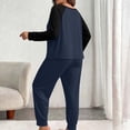 thumbnail image 4 of POROPL Womens Plus Size Pajama Sets,Long Sleeve Sleepwear Top with Jogger Pants,Lounge Set Sizes XL-5X, 4 of 5