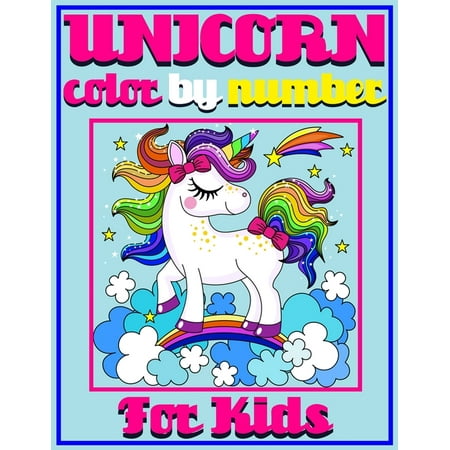 unicorn color by number for kids color by number for