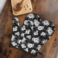 thumbnail image 5 of Pioneer Flower Floral Print Pattern Oven Mitt 2-Pack Set, Heat Resistant Kitchen Gloves, 7.7" X 12", 5 of 6