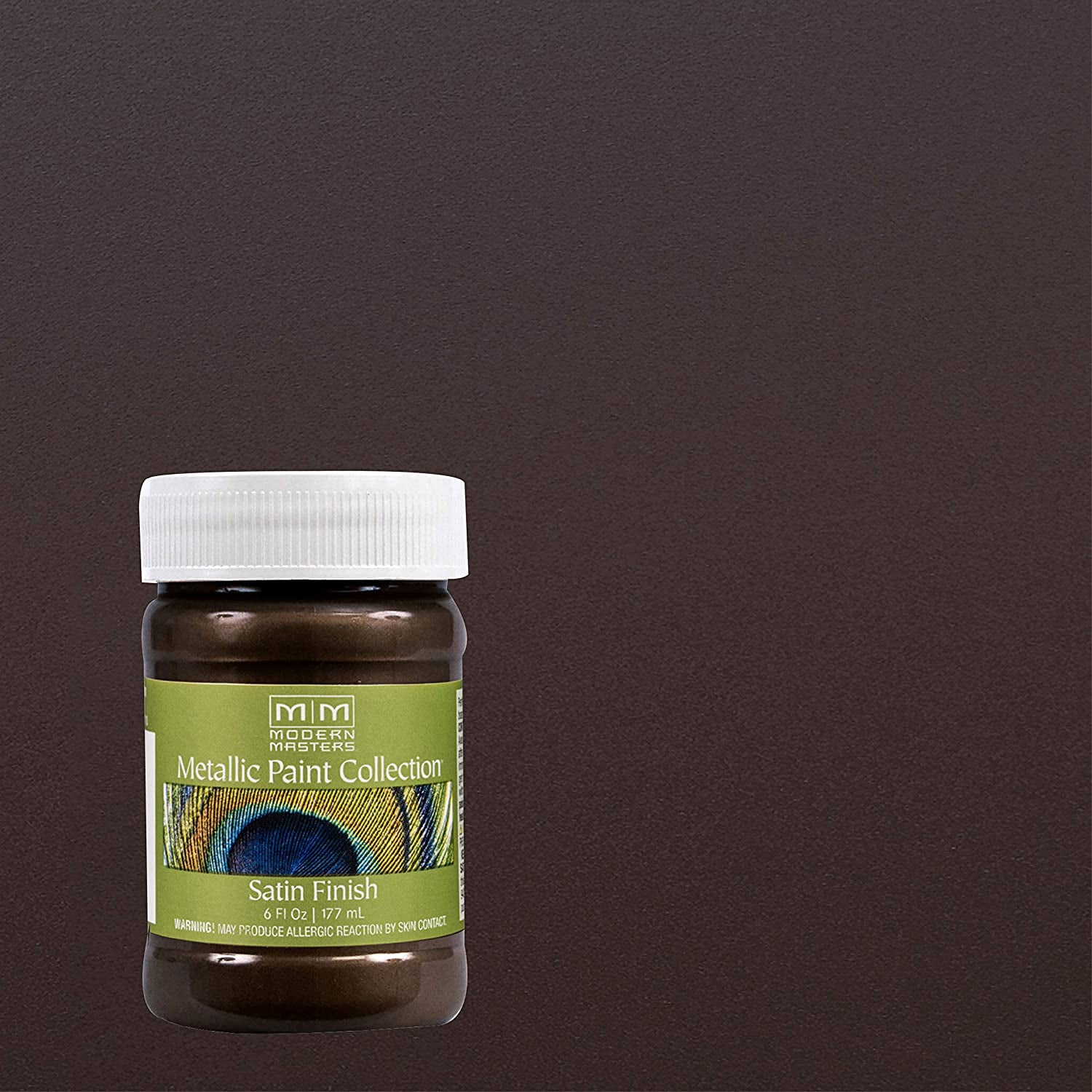 5.5 oz Modern Masters ME525 Ground Coffee Metallic Paint Collection, Satin Water-Based Decorative Metallic Paint