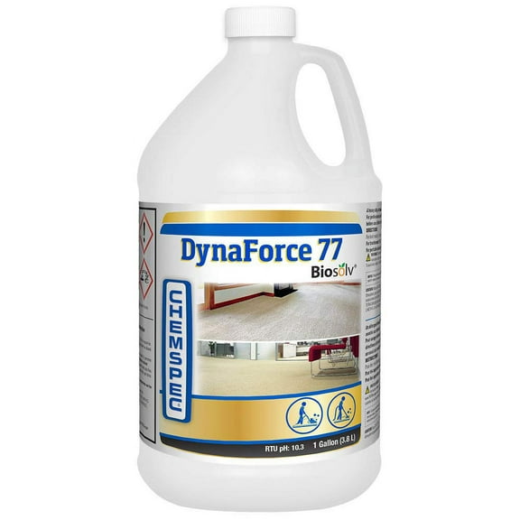 Dynaforce 77 with Biosolv, Professional Carpet Cleaning Detergent for  and Residential Carpet, 1 Gal (C-LF771G)
