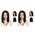 thumbnail image 1 of pitrice Black Authentic And Stylish Short Bob Wig For All Occasions Short Bob Wigs Hairnet And Wig Cap 2Set, 1 of 6