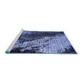 thumbnail image 2 of Ahgly Company Machine Washable Indoor Round Oriental Blue Industrial Area Rugs, 4' Round, 2 of 4