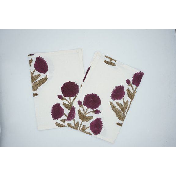 Fabdivine 18X18 Inch Luxury Dinner Napkins – Elevate Your Dining Experience, Badshah, Wine, Set of 4