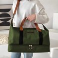 thumbnail image 2 of Xuniizn Gym Bag for Men & Women, Duffle Bag with Shoe Compartment, 30-40L Travel Bag & Weekender Overnight Bag, Water-Resistant Duffel Bag & Sports Tote Bag with Laundry Pocket, Oxford Cloth, Green, 2 of 7