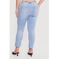 thumbnail image 4 of Women's Plus Size WAX Raw Hem Distressed Jeans, 4 of 4