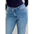 thumbnail image 7 of Judy Blue High Waist Bf Criss-cross Mild Destroy Jeans with Single Cuff, 7 of 7