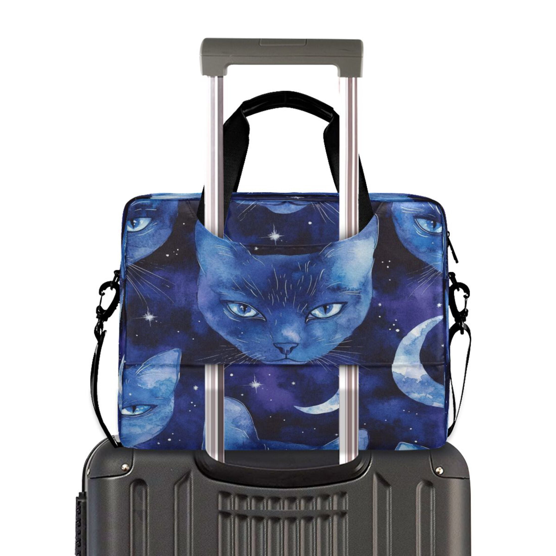 Laptop Bag Laptop Briefcase 15.7 x 3 x 11.8 Inches Laptop Bag Briefcases Laptop Storage Travel Laptop Bag Work Laptop Bag Moonlight Pretty Cat