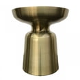 thumbnail image 3 of 15 Inch Mushroom Shaped Metal End Table, Gold- Saltoro Sherpi, 3 of 5
