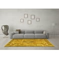 thumbnail image 3 of Ahgly Company Machine Washable Indoor Rectangle Persian Yellow Traditional Area Rugs, 2' x 5', 3 of 4