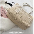 thumbnail image 5 of LinYooLi Fashion Lace Tote Bag Women Woven Straw Top Handle Handbags Summer Beach Purse, 5 of 7