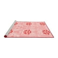 thumbnail image 2 of Ahgly Company Machine Washable Indoor Round Oriental Red Modern Area Rugs, 7' Round, 2 of 4