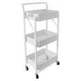 thumbnail image 1 of Alexent Chariot Utilitaire de Rangement Moderne à 3 Niveaux en Métal Pliable Blanc, 1 of 27