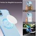 thumbnail image 5 of Magnetic Case for iPhone 14 Plus Case 6.7 inch [Compatible with MagSafe] Cute Plating Love Hearts Pattern Case with Camera Protection,Soft Shockproof TPU Bumper Cover for Women Girls,Blue, 5 of 12