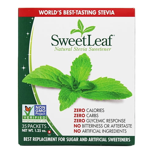 Sweetleaf Natural Stevia Sweetener, Zero Calories 35 Packets, 3 Pack