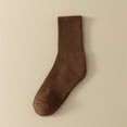 thumbnail image 4 of MIASHUI Women's Mid-Crew Socks Thermal Winter Socks for Women Cozy Stackable Socks with Grips Sleep Socks Brown, 4 of 6