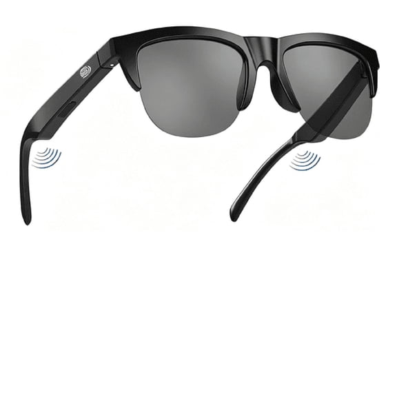 HBMYN Smart Sunglasses,Audio Music Glasses Open Ear Wireless Headphones Hands-Free Calling,Voice Assistant Activation,Uv400 Polarized Sunglasses for Travel Driving Cycling Hiking