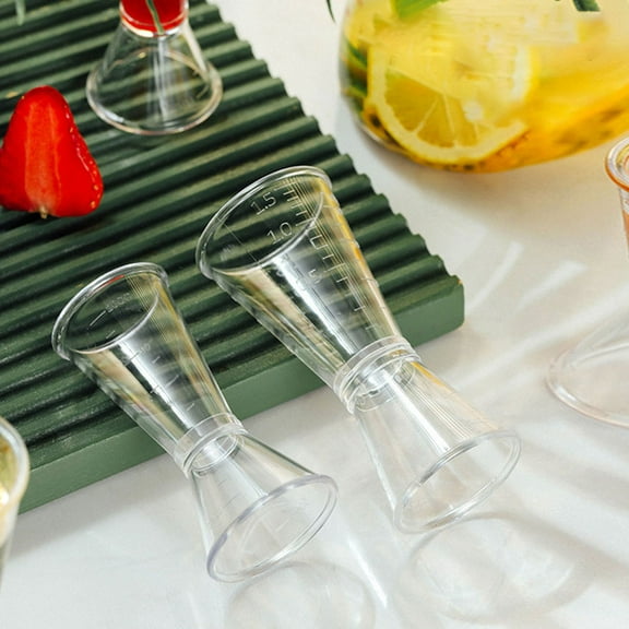 LEXSOMEO 3pcs Plastic Double-Sided Measuring Cup Jigger Measurer Cocktail Bartender Drink Measuring Cup