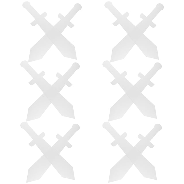 12 espadas de juguete para niños, espada romana, espada pirata para niños, juego de simulación, disfraz de caballero, accesorio para juego de rol, Halloween, color blanco
