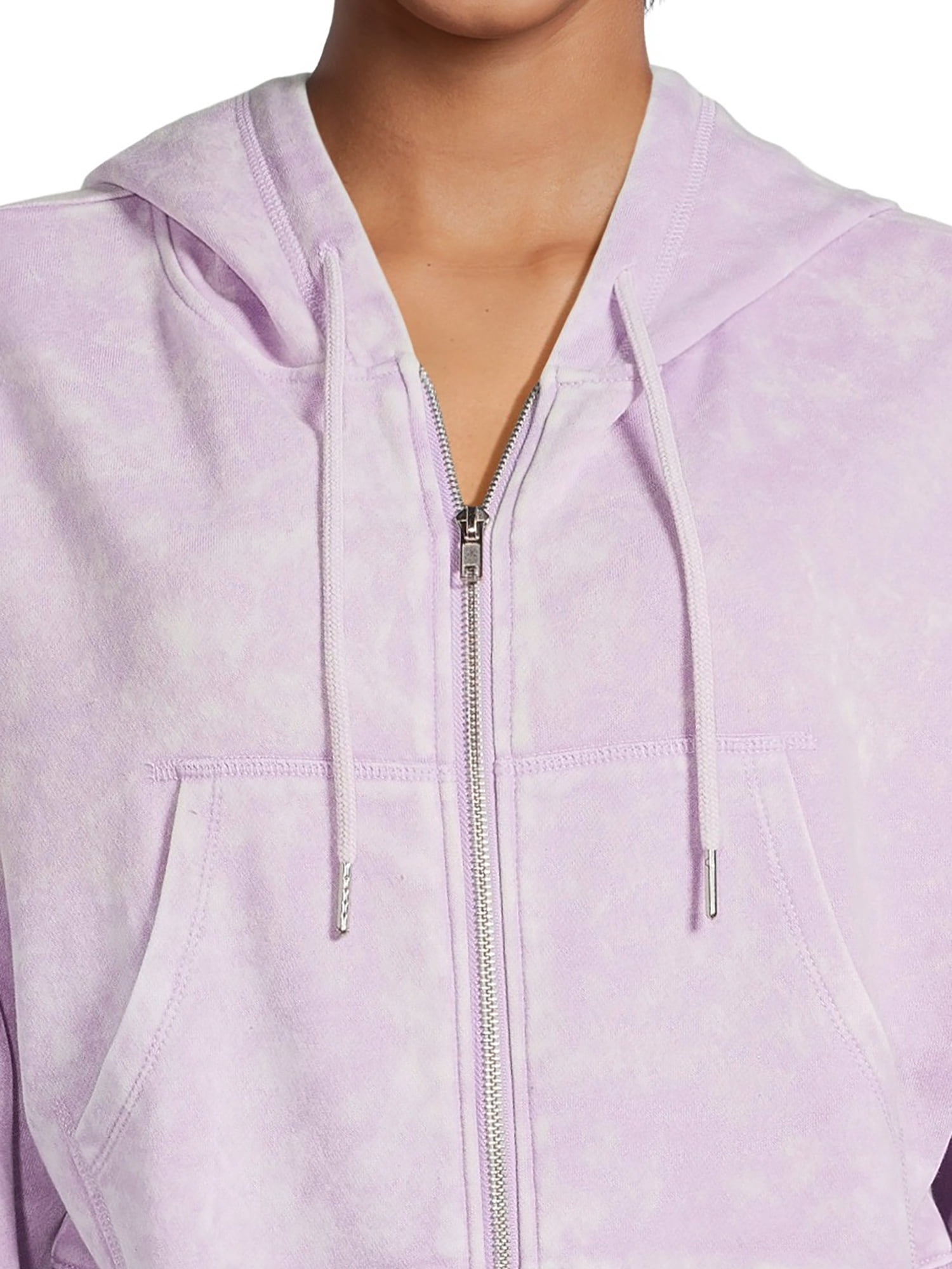 No Boundaries Juniors' Mineral Wash Zip Up Hoodie, Sizes XS-XXXL