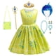 thumbnail image 1 of Disfraz de Cosplay de película de Disney para niñas, disfraz de disgusto verde, vestido de princesa de dibujos animados Joy + traje de peluca, vestido de carnaval de Halloween, 1 of 5