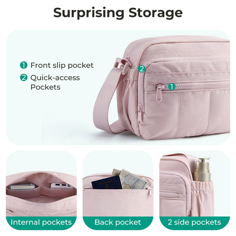 crossbody bag for travel site whowhatwear.com WANDER+ Anti-Theft resistant body panels and a slash The Best Cross-body Travel Bags
