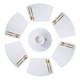 Round Table Placemats, 7Pcs PVC Wedge Placemats Place Mats NonSlip for