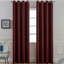Amay Blackout Grommet Curtain Panel Burgundy 42 Inch Wide by 108 Inch Long- 1Panel