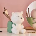 thumbnail image 4 of Injueey Little Backpack For Unisex Statue Sculpture To Pen Bear Backpack Decoration Beauty Or Office Pen Visual Ornament Decoración del hogar verde, 4 of 6