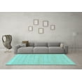 thumbnail image 3 of Ahgly Company Indoor Round Solid Light Blue Modern Area Rugs, 8' Round, 3 of 4