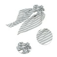 thumbnail image 3 of Unique Bargains 1 Pc Stripes Tie Triangle Ribbon Scrunchies Gray, 3 of 5