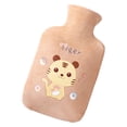 thumbnail image 4 of Bolsa de botella de agua caliente de felpa de dibujos animados Colco a prueba de fugas 500ml Marrón, 4 of 8