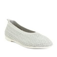 thumbnail image 2 of BERNIE MEV Women's Safira Peony Perforated Slip On Flats Casual Shoes (Gray, 36), 2 of 6