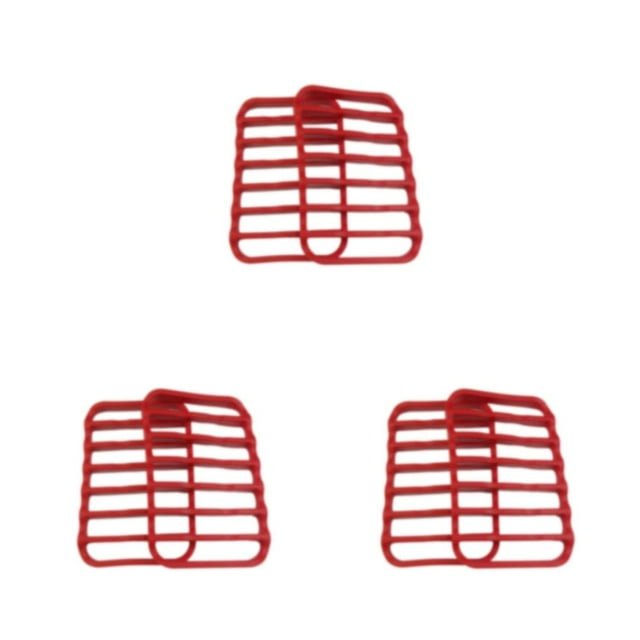 Bewildely Rejilla para asar no tóxica, fácil de limpiar y duradera, color rojo alto, 2 paquetes/lote Type1 NO1