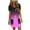 Hot Pink, variant on Efsteb Womens Dresses Summer Casual Spring V-Neck Loose Fit Drawstring Waist Mini Dress with Pockets Resort Dress Short Sleeve Gradient ,Size:8