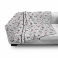 thumbnail image 3 of Paris Soft Flannel Fleece Throw Blanket, European Vibes Eiffel Tower with French Words Je Taime Romance Heart, Cozy Plush for Indoor and Outdoor Use, 70" x 90", Baby Pink White, by Ambesonne, 3 of 6
