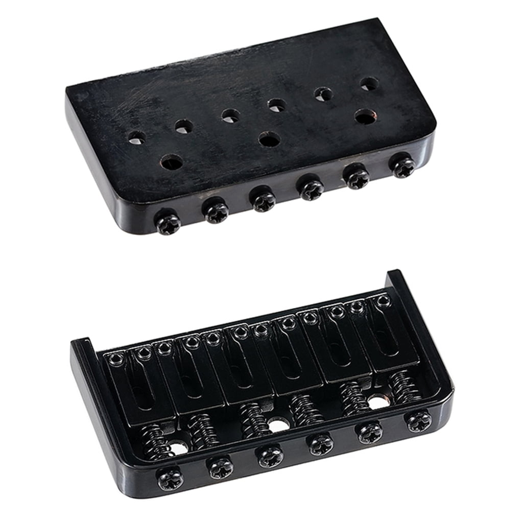 CEORPER Solid Metal Electric Guitar Bridge With Heavy Type Saddles Locking Mechanism For Stable Tuning
