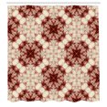 thumbnail image 2 of Ambesonne Ethnic Shower Curtain, Odd Forms Print Art Effect, 69"Wx84"L, Burgundy Cream, 2 of 4