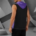 thumbnail image 3 of Yaoyar Mens Color-Block Tank Top Sleeveless Hoodie Cotton T-Shirt Summer Casual Shirt Muscle Tee, 3 of 8