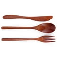 thumbnail image 1 of Wooden Cutlery Set, Wooden Spoon Fork Knife Reusable Portable Tableware  For Household, 1 of 8