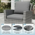 thumbnail image 3 of ECOPATIO Outdoor Patio Furniture Set, Outdoor Sectional Sofa, Outdoor Furniture Set Patio Couch Set Porch Balcony Furniture, 4 Piece Patio Conversation Set for Outside Furniture (Grey), 3 of 7