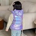 thumbnail image 6 of Toddler Boys Puffer Vest Hooded Jacket Purple Down Vest Zip up Sleeveless Bear Ears Lightweight Boys Puffer Jacket Kids Vest 2-3 Years, 6 of 9